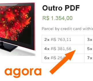 Tabela de parcelamento
